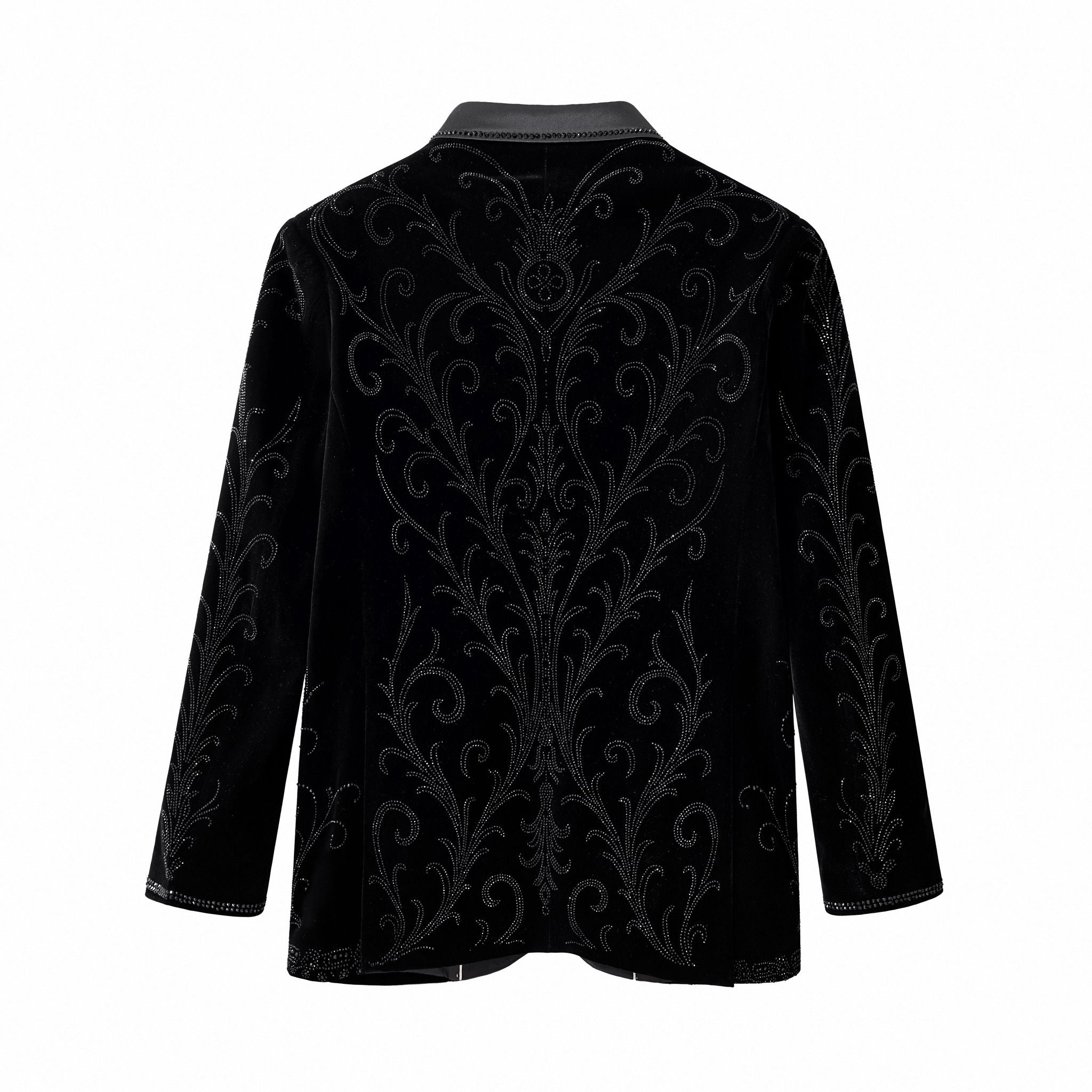 Valent Noir Velvet Blazer BLACK