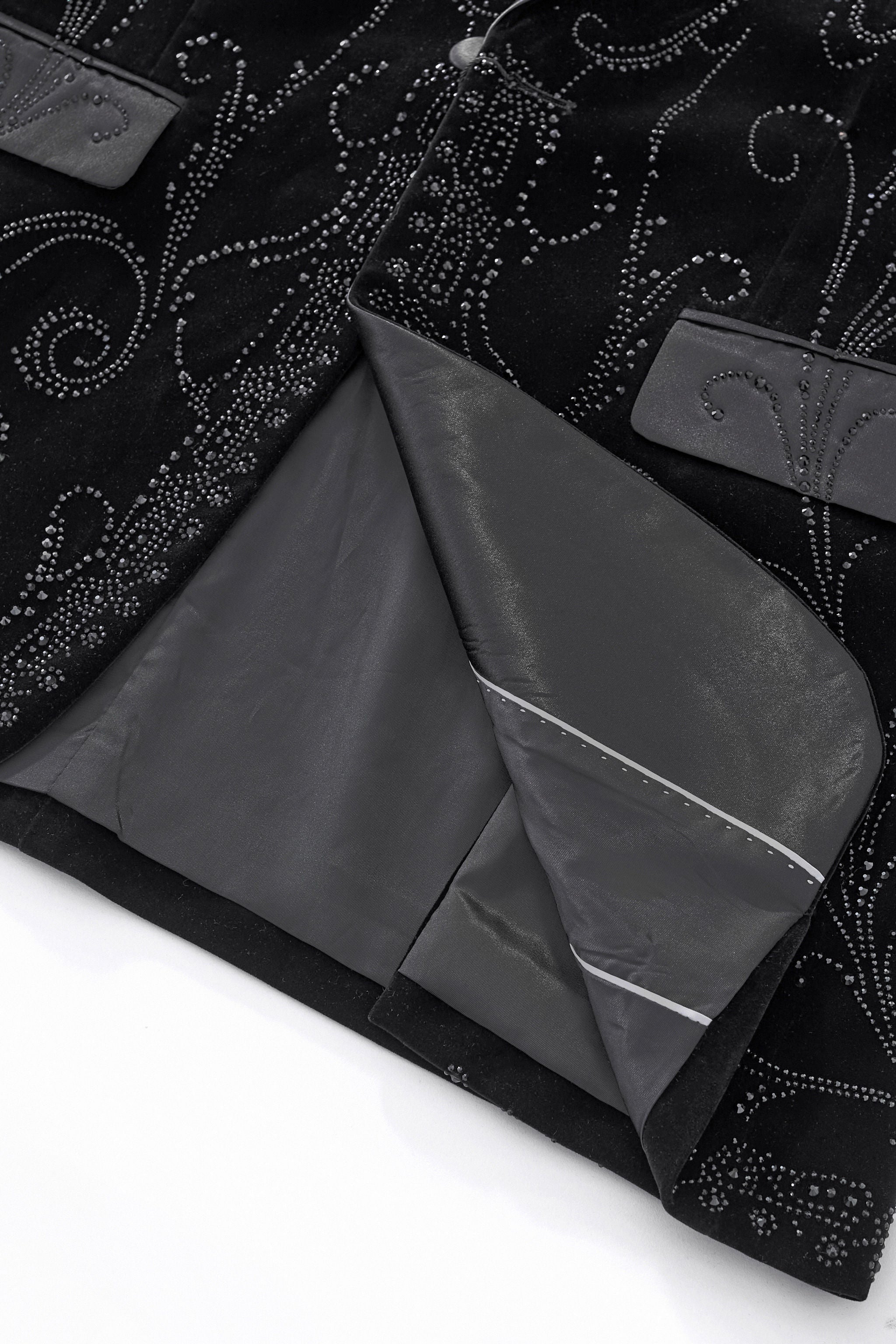 Valent Noir Velvet Blazer BLACK