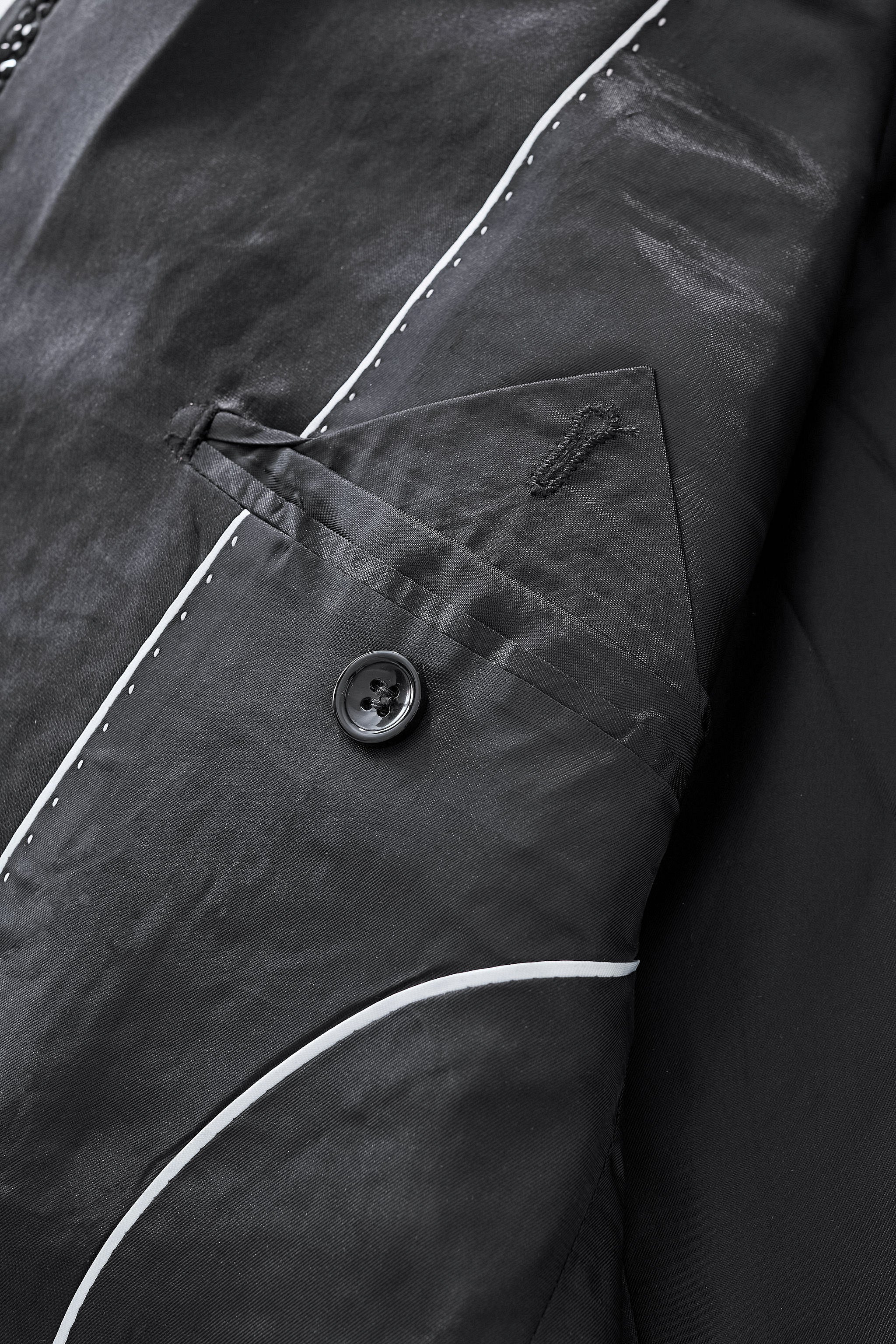 Regal Cascades Embellished Velvet Blazer BLACK/BLACK