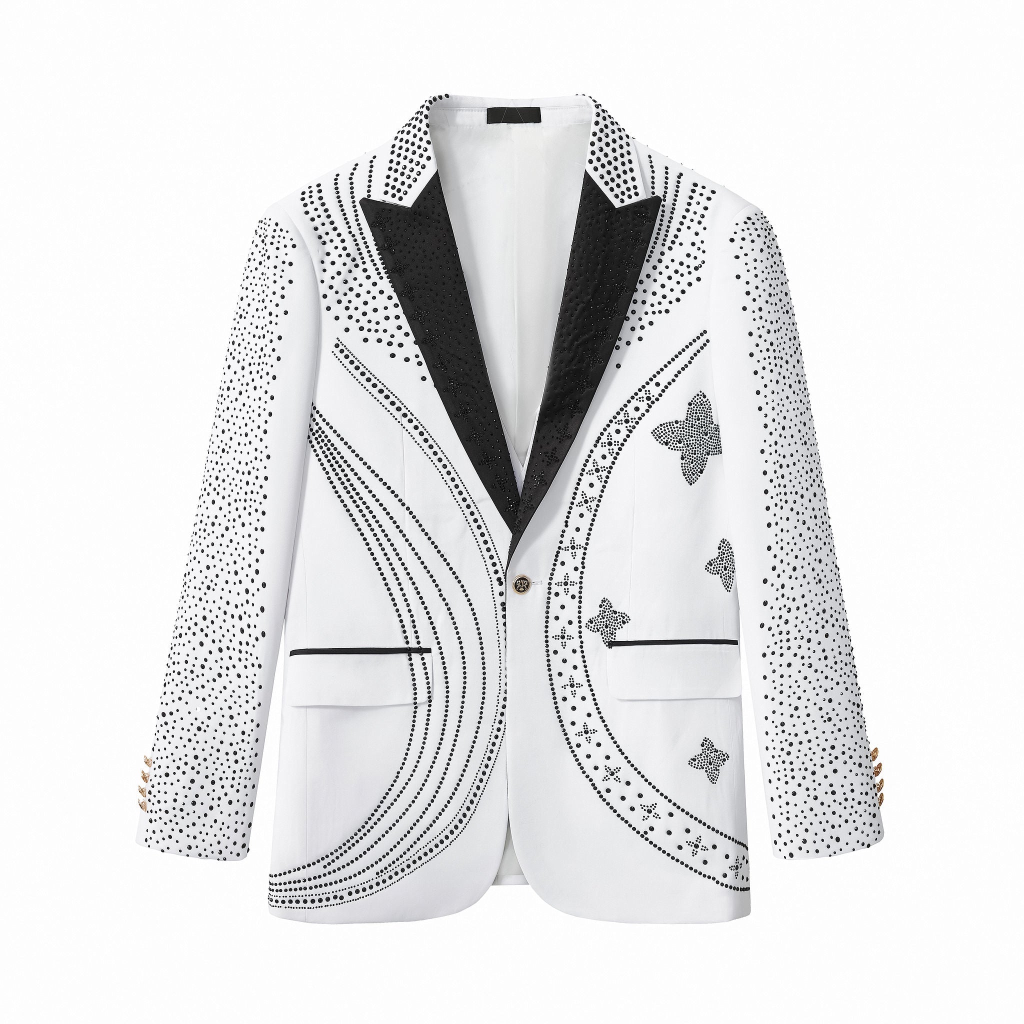 Celestial Wave Blazer WHITE/BLACK