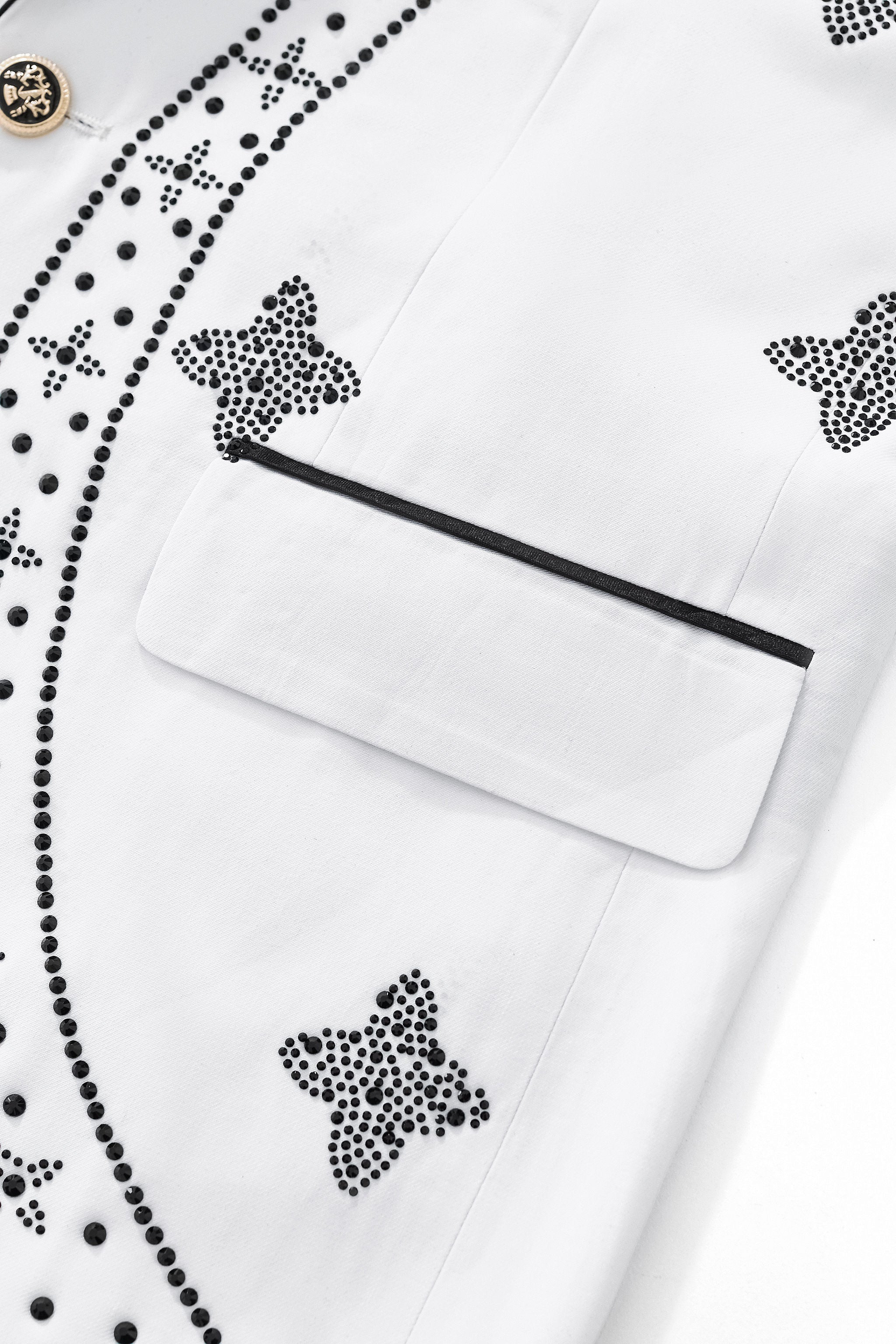 Celestial Wave Blazer WHITE/BLACK