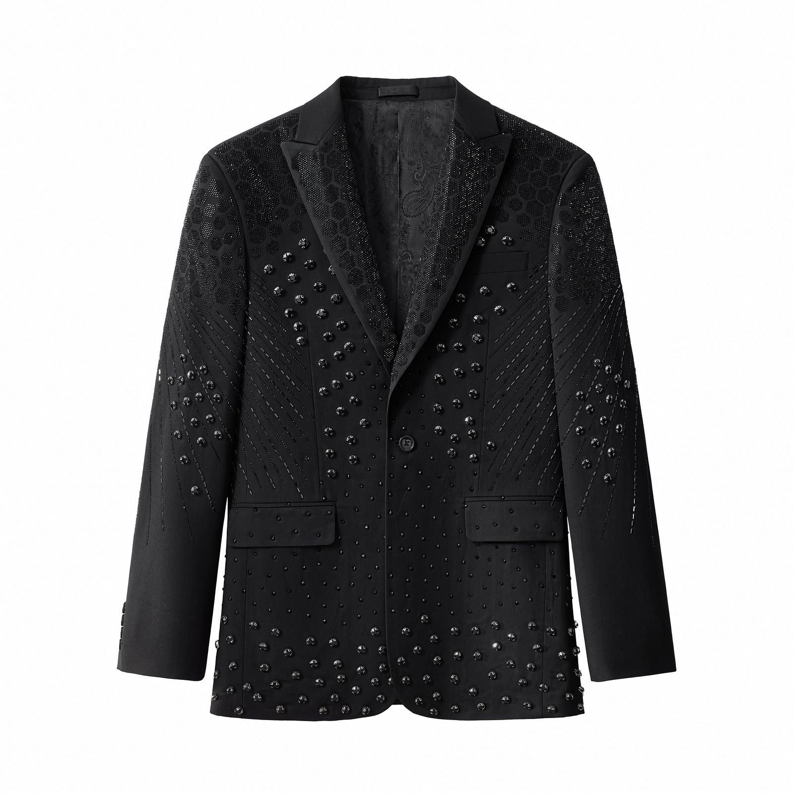 Radiant Hex Crystal Blazer BLACK/BLACK
