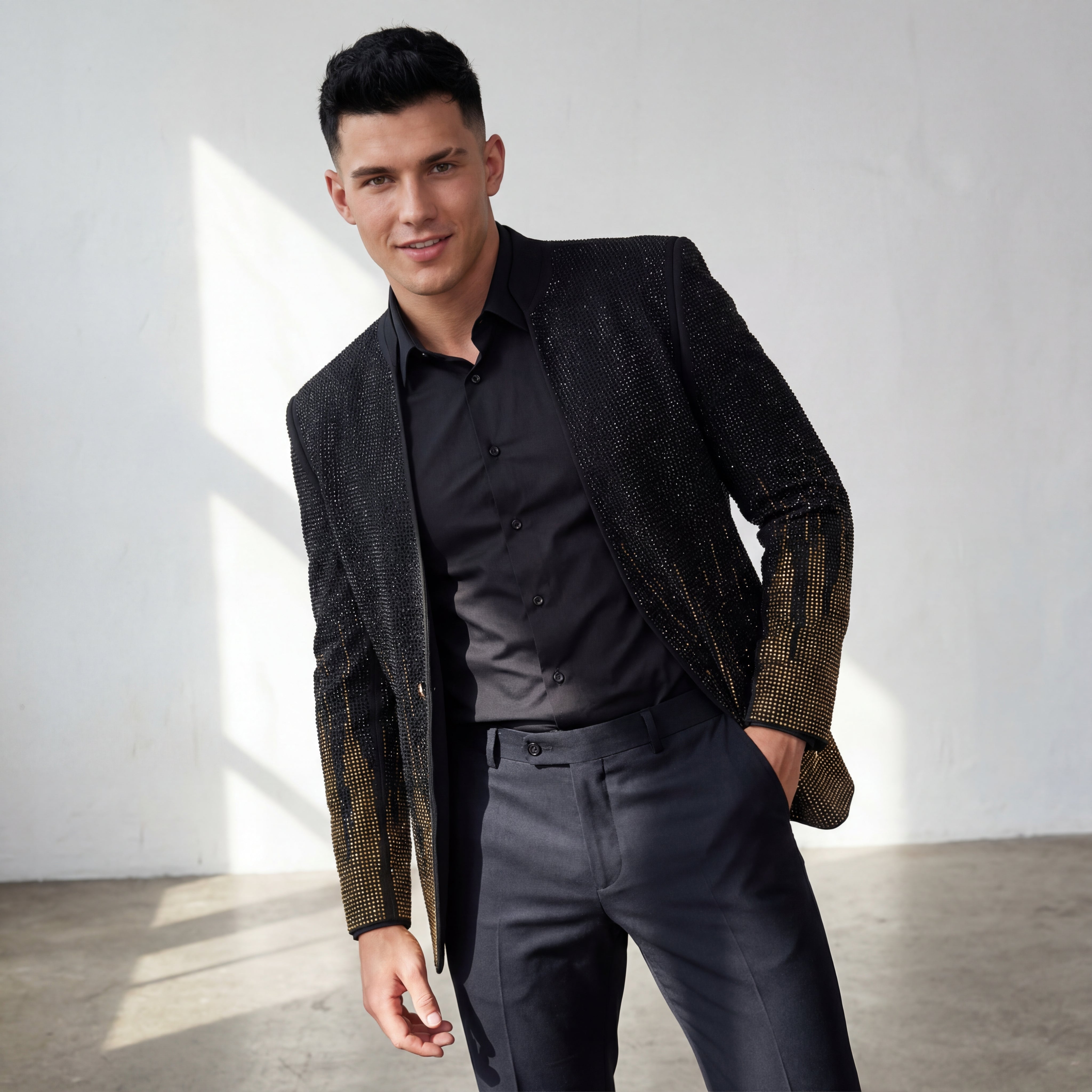 GOLDEN MIRAGE BLAZER BLACK/GOLD