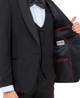 Stacy Adams Slim Fit Boys 5pc Tuxedo, Black