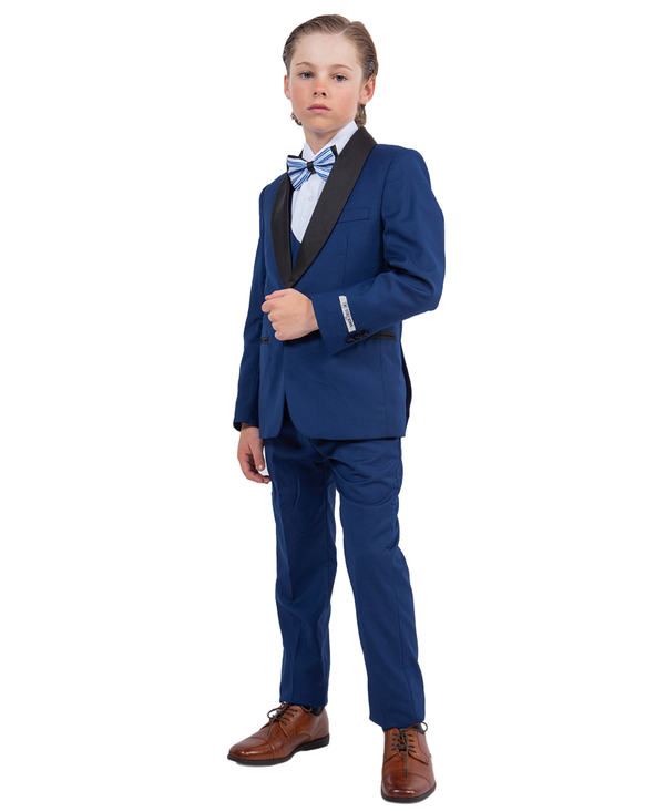 Stacy Adams Slim Fit Boys 5pc Tuxedo, Indigo