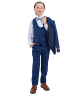 Stacy Adams Slim Fit Boys 5pc Tuxedo, Indigo