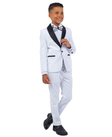 Stacy Adams Slim Fit Boys 5pc Tuxedo, White