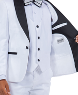 Stacy Adams Slim Fit Boys 5pc Tuxedo, White