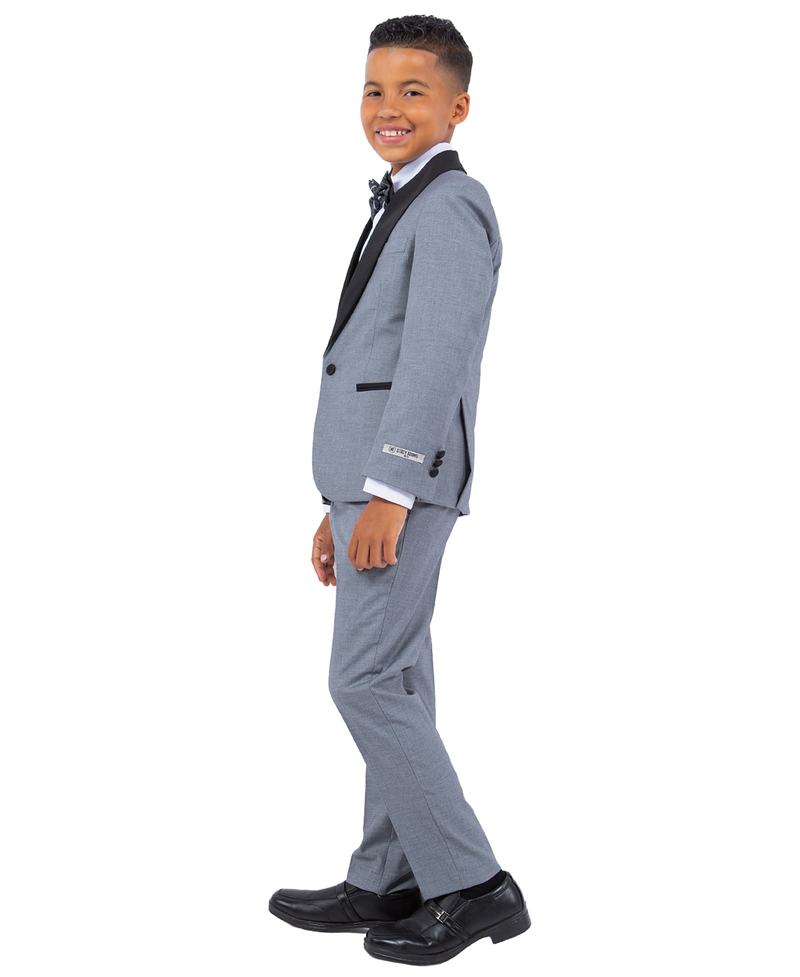 Stacy Adams Slim Fit Boys 5pc Tuxedo, Gray