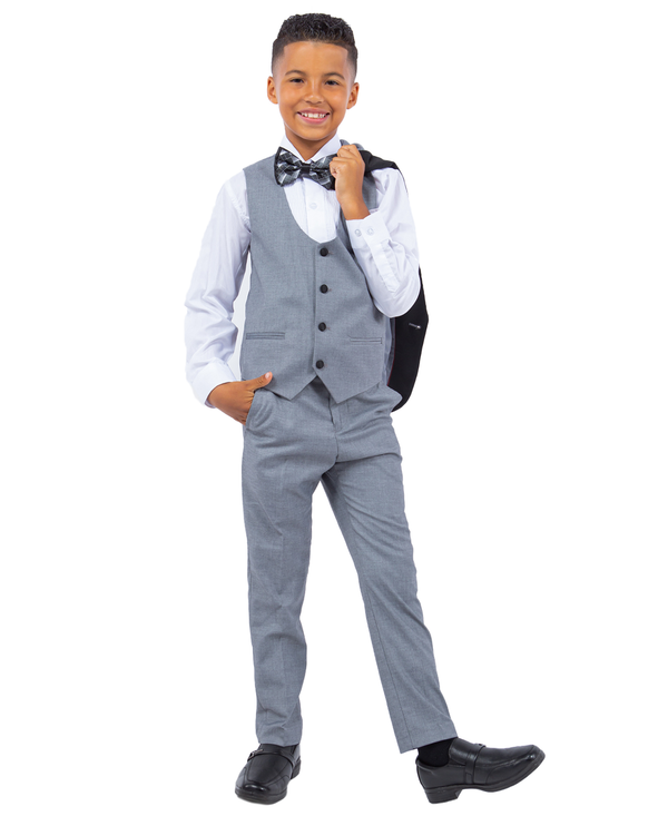 Stacy Adams Slim Fit Boys 5pc Tuxedo, Gray