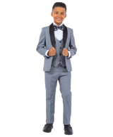 Stacy Adams Slim Fit Boys 5pc Tuxedo, Gray