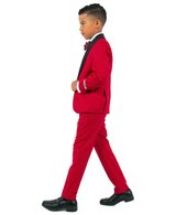 Stacy Adams Slim Fit Boys 5pc Tuxedo, Red