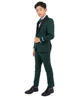 Stacy Adams Slim Fit Boys 5pc Tuxedo, Green