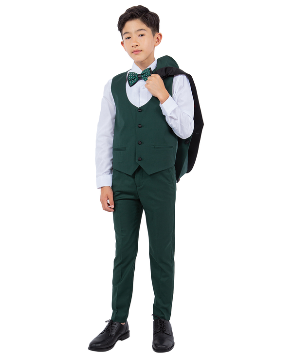 Stacy Adams Slim Fit Boys 5pc Tuxedo, Green