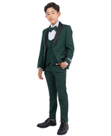 Stacy Adams Slim Fit Boys 5pc Tuxedo, Green