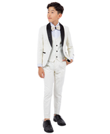 Stacy Adams Slim Fit Boys 5pc Tuxedo, Ivory