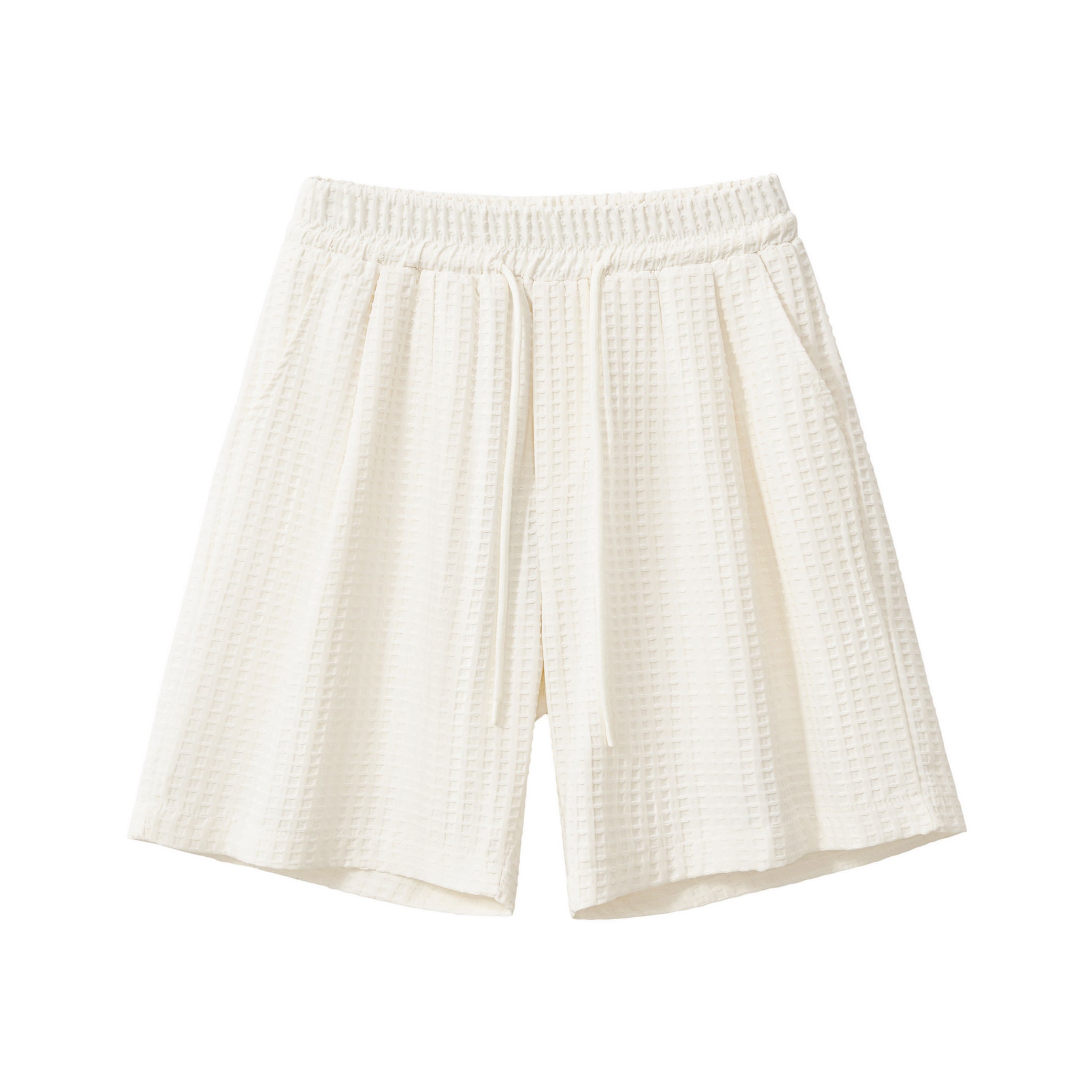 Drift Set – Waffle Textured Shirt & Short WHITE