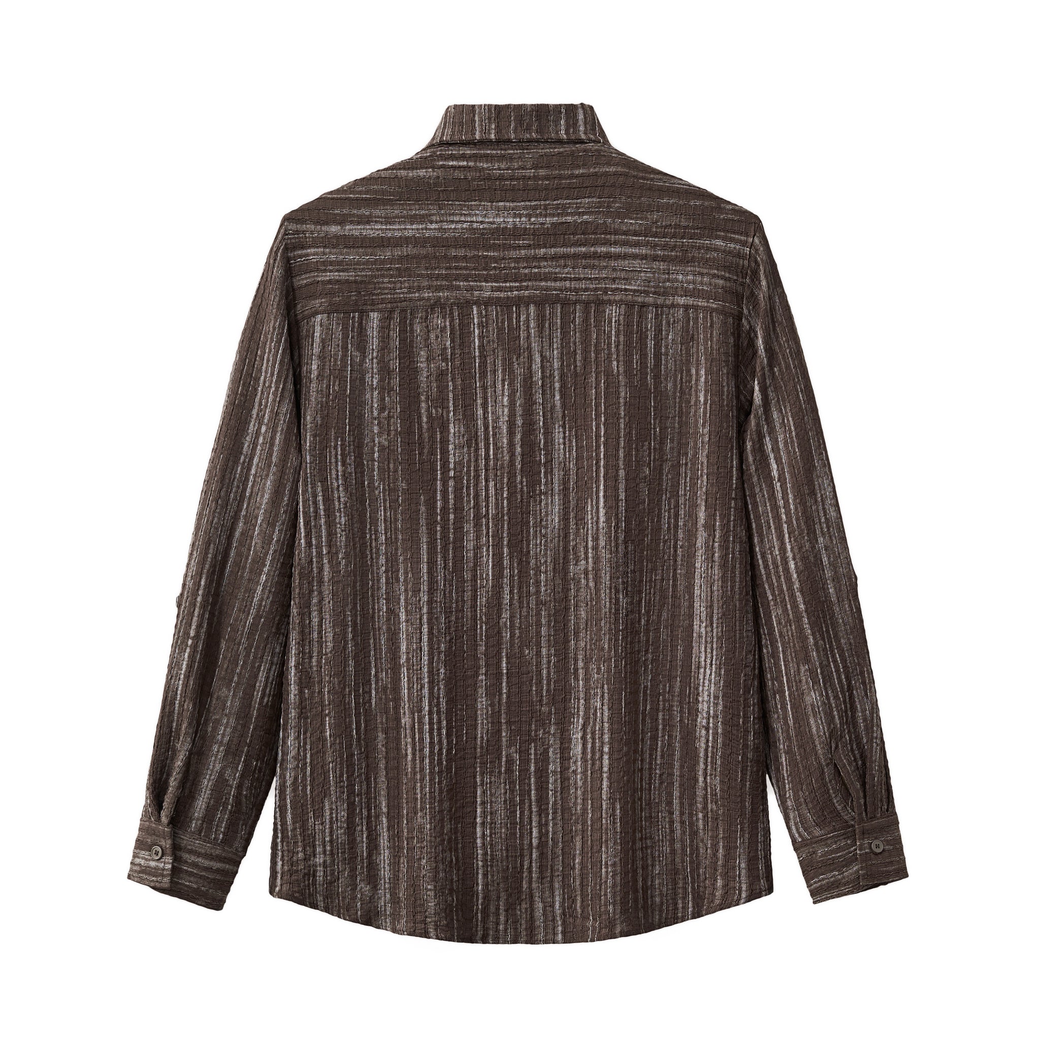 Canyon Set – Printed LS Shirt & Pleated pant BROWN