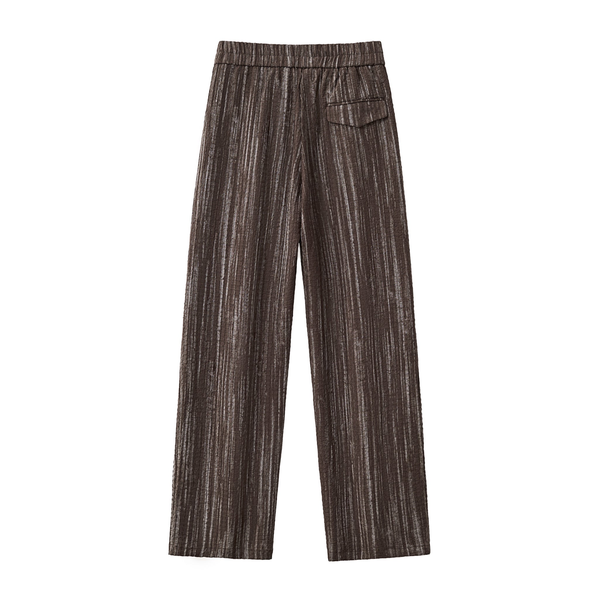 Canyon Set – Printed LS Shirt & Pleated pant BROWN