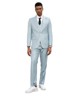 Stacy Adams Hybrid Fit 3-Piece Suit, Solid Teal