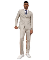 Stacy Adams Hybrid-Fit Vested 3-Piece Suit, Textured Grey