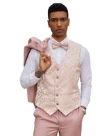 Stacy Adams Hybrid-Fit Vested Suit, Rose Pinstriped