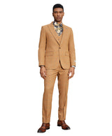 Stacy Adams Hybrid-Fit Vested Suit, Rust Windowpane