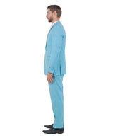 Stacy Adams Hybrid-Fit Vested 3-Piece Suit, Textured Teal