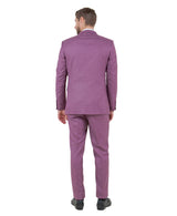 Stacy Adams Hybrid-Fit Vested Suit, Textured Lilac