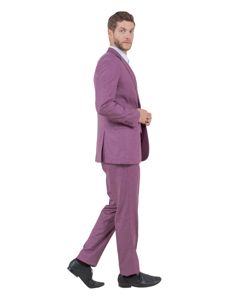 Stacy Adams Hybrid-Fit Vested Suit, Textured Lilac