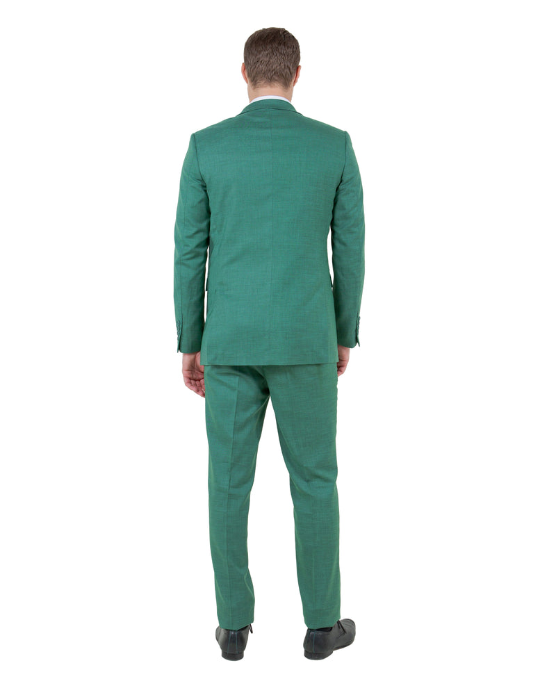 Stacy Adams Hybrid-Fit Vested Suit, Textured Neon Teal