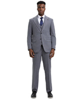 Stacy Adams Hybrid- Fit Vested Suit, Plaid Grey