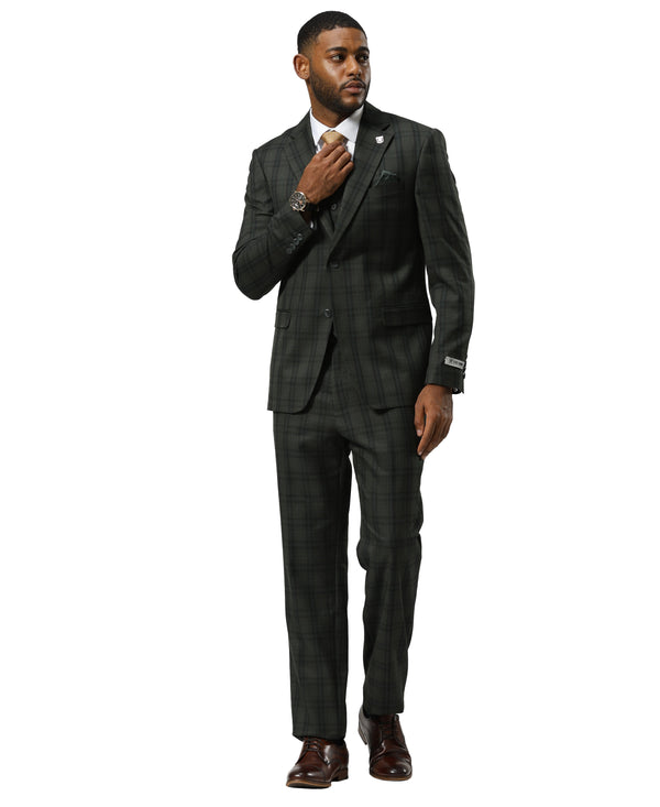 Mens Suit Glen Plaid by Stacy Adams