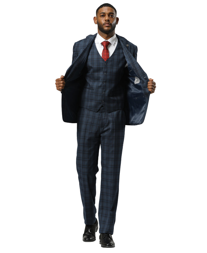 Mens Suit Glen Plaid by Stacy Adams