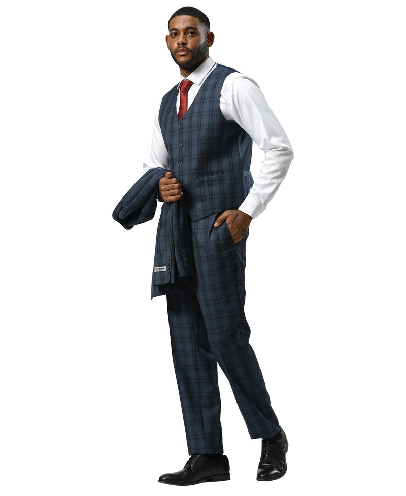 Mens Suit Glen Plaid by Stacy Adams