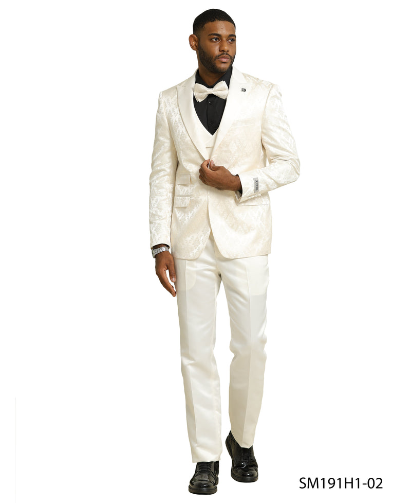 Mens Suit Satin Peak Lapel by Stacy Adams