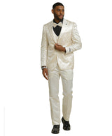 Mens Suit Satin Peak Lapel by Stacy Adams