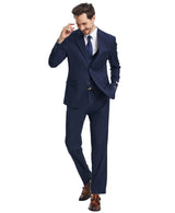 Stacy Adams Hybrid-Fit Vested Suit, Solid Marine Navy