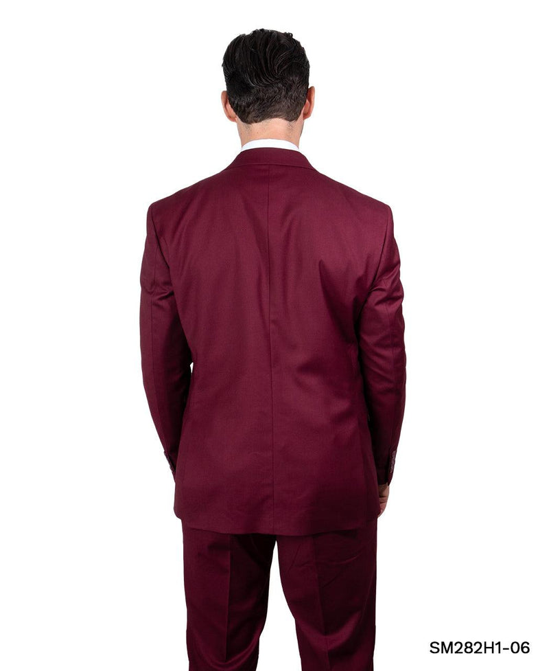 Stacy Adams Hybrid Fit Suit, Burgundy Wine - Julinie