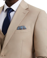 Stacy Adams Hybrid-Fit Vested Suit, Almond Latte