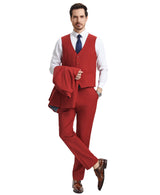 Stacy Adams Hybrid-Fit Vested Suit, Brick