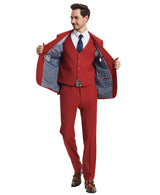 Stacy Adams Hybrid-Fit Vested Suit, Brick