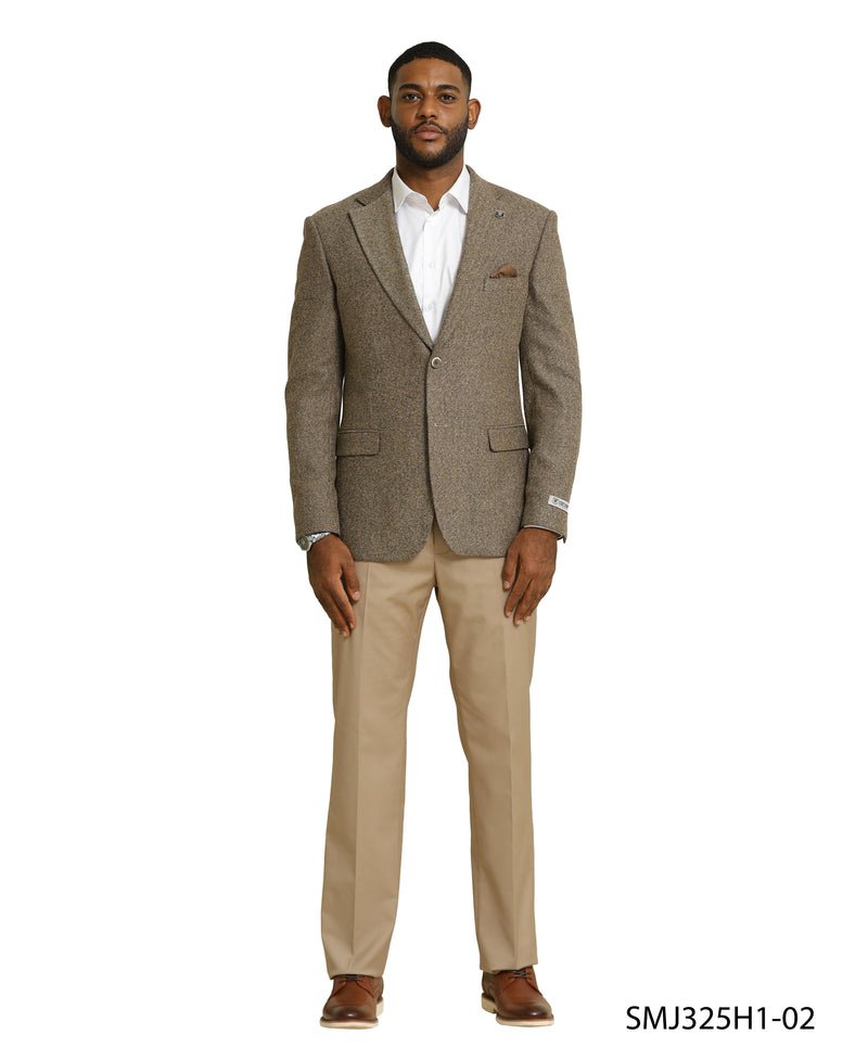 Tweed Stacy Adams Jacketr, Tan