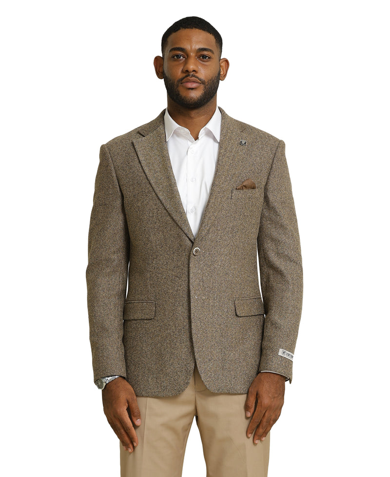 Tweed Stacy Adams Jacketr, Tan