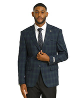 Mens-jacket Windowpane by Stacy Adams