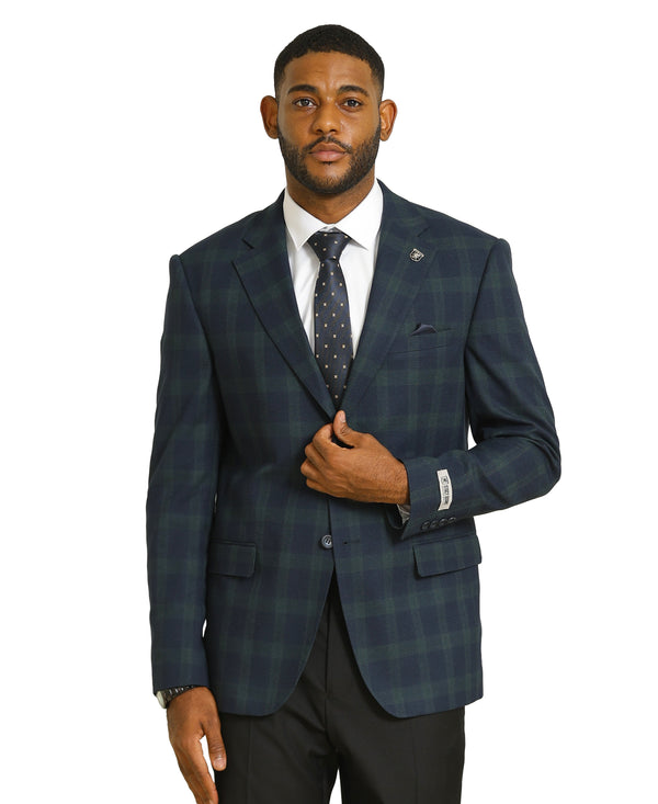 Mens-jacket Windowpane by Stacy Adams