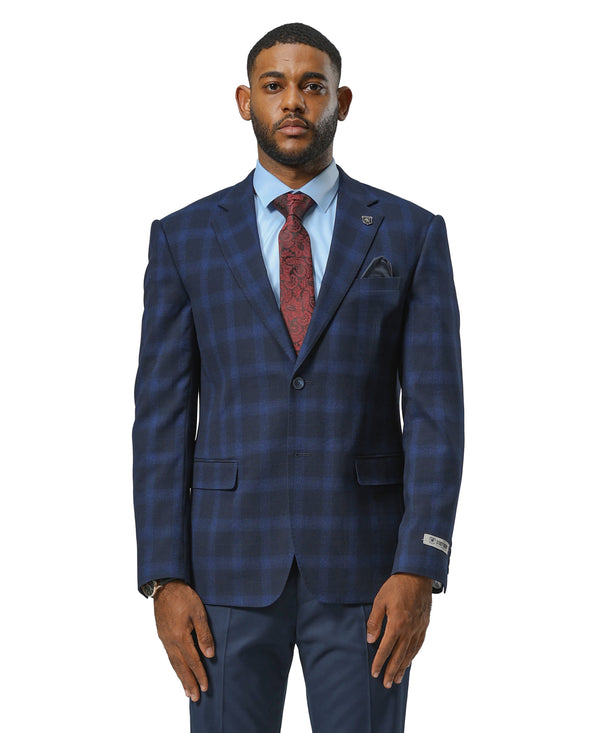 Mens-jacket Windowpane by Stacy Adams