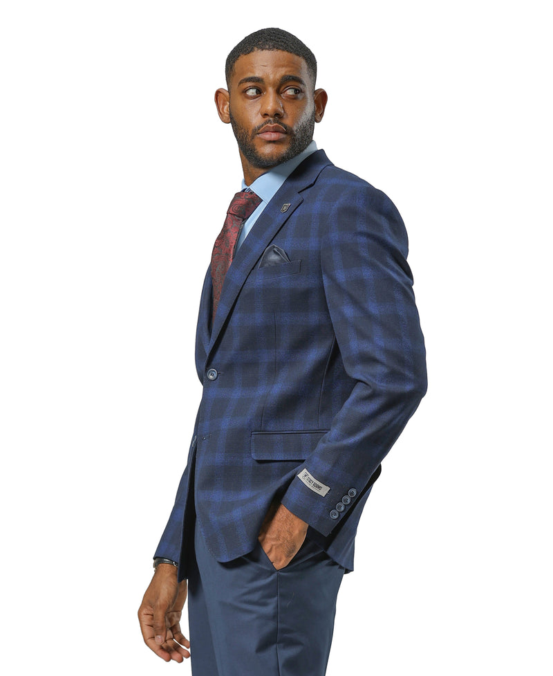 Mens-jacket Windowpane by Stacy Adams