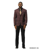 Mens-jacket Windowpane by Stacy Adams