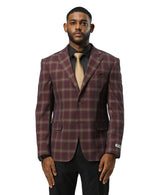 Mens-jacket Windowpane by Stacy Adams